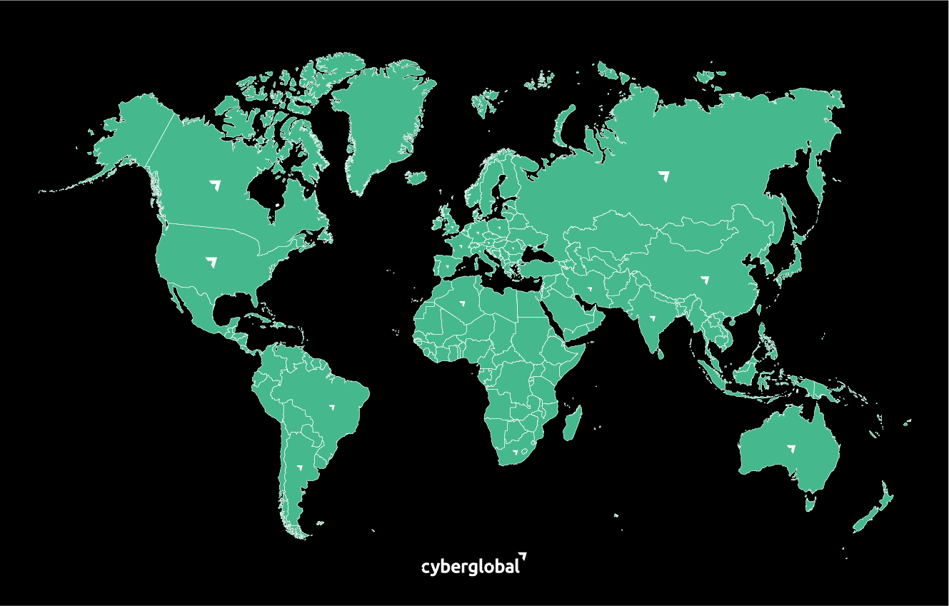 CyberGlobal global coverage map